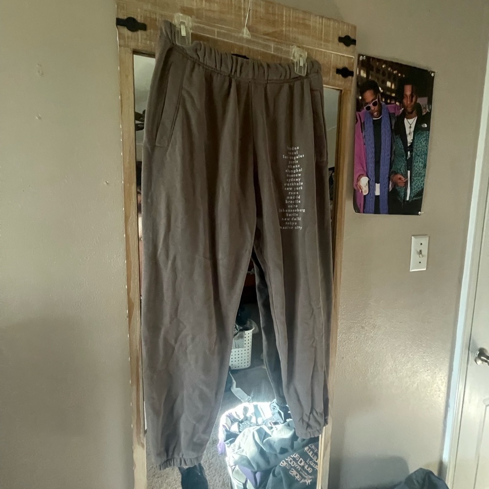 h&m brown sweatpants